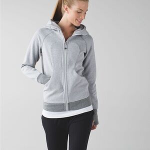 lululemon athletica Light Gray Full-Zip Scuba Hoodie III Hooded Sweatshirt 6
